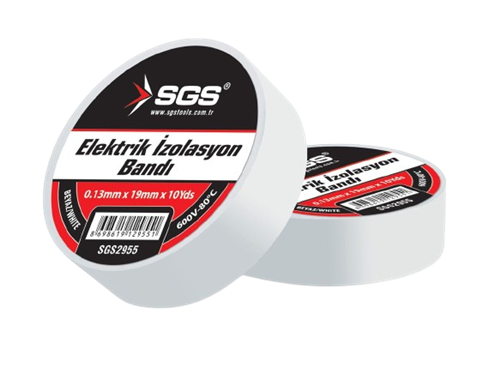 SGS ELEKTRİK İZOLASYON BANDI BEYAZ 19MM*10YRD